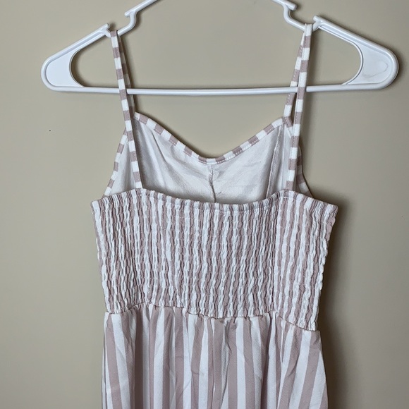 LAST 1! SMALL Striped coffee summer dress - Picture 8 of 12